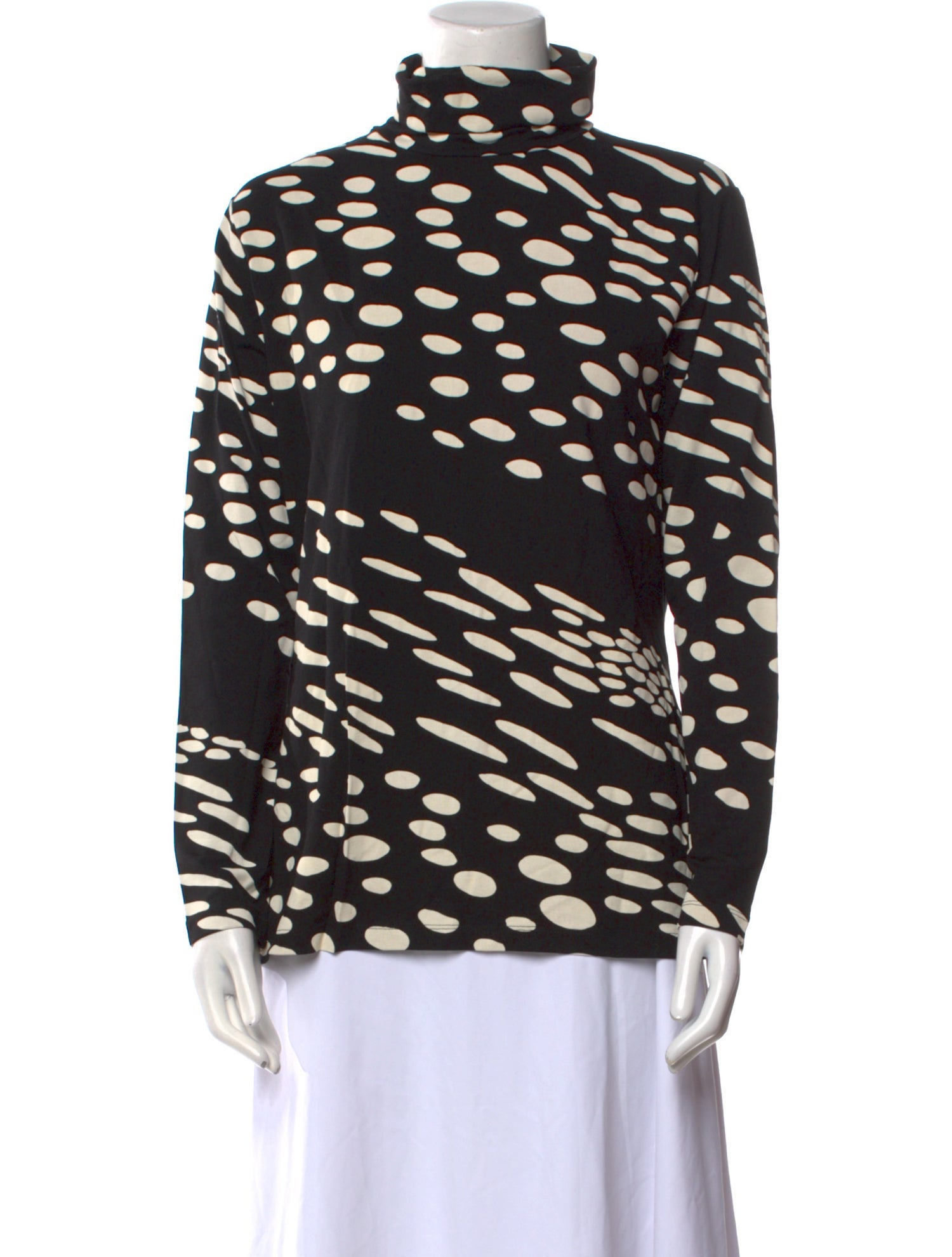 Marimekko Polka Dot Print Turtleneck Blouse w/ Tags