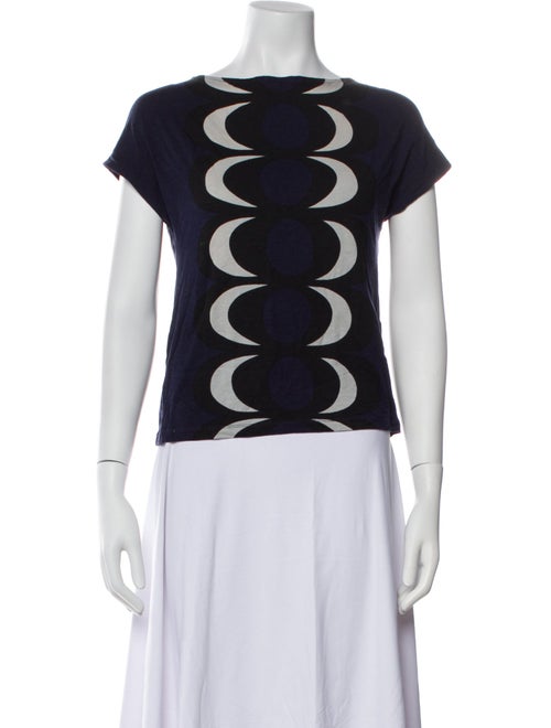 Marimekko Printed Bateau Neckline T-Shirt