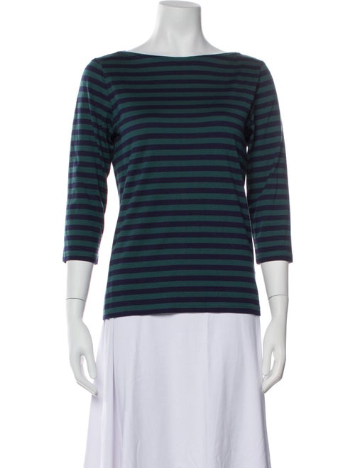 Marimekko Striped Bateau Neckline Top