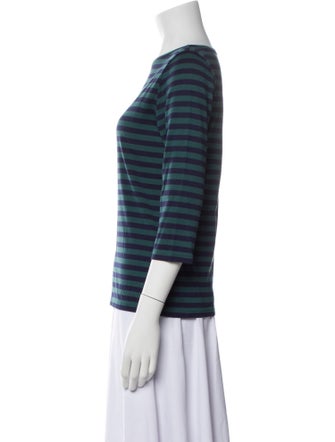 Marimekko Striped Bateau Neckline Top