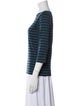 Marimekko Striped Bateau Neckline Top