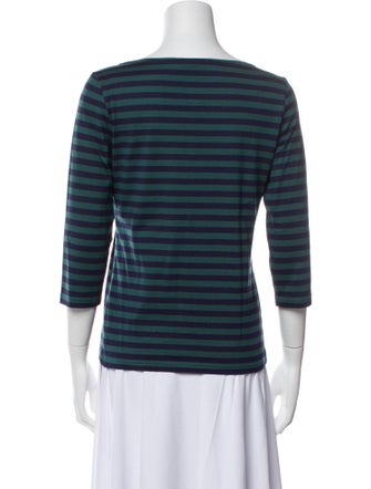 Marimekko Striped Bateau Neckline Top
