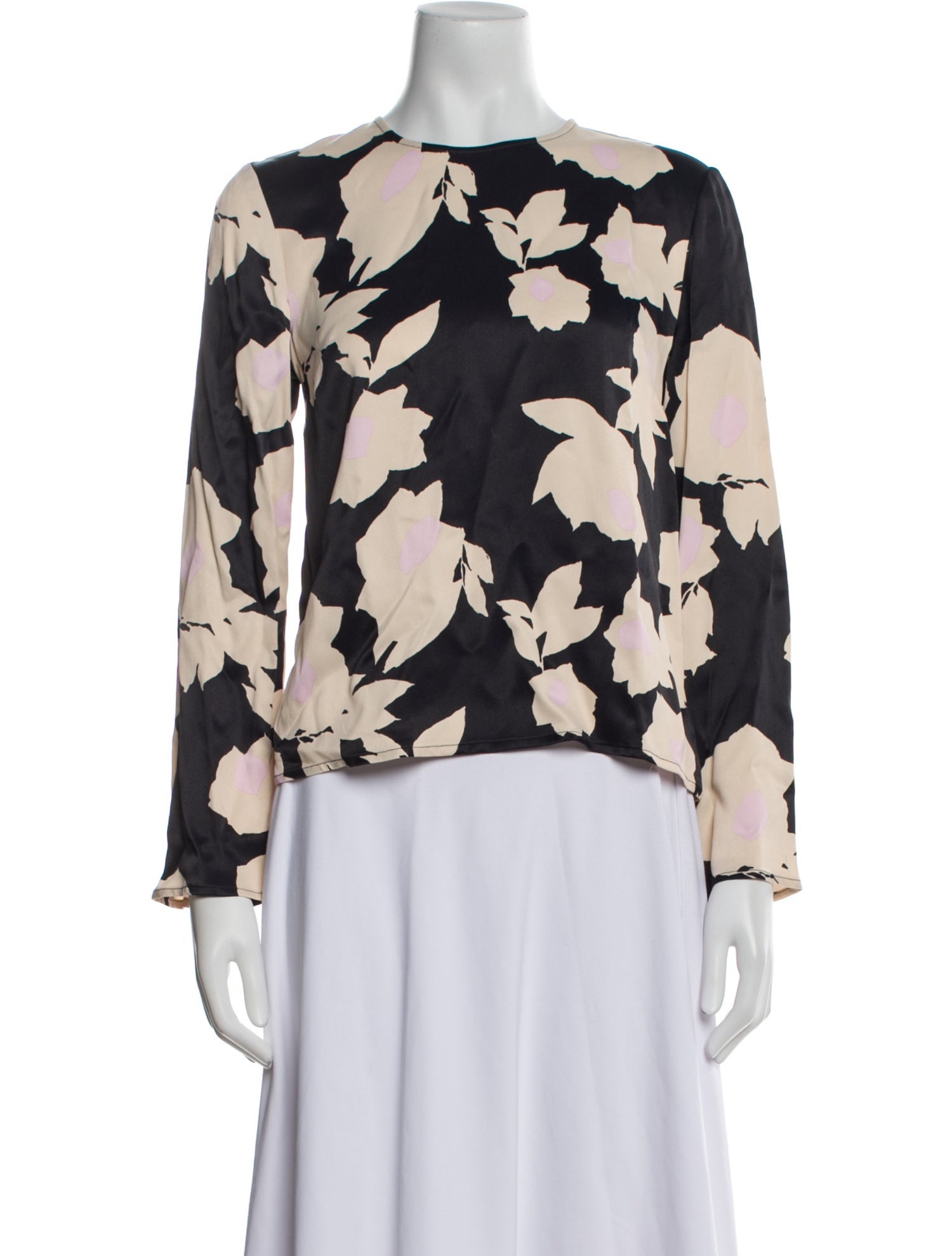 Marimekko Floral Print Crew Neck Blouse