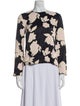 Marimekko Floral Print Crew Neck Blouse