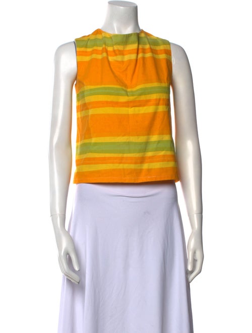 Marimekko Striped Scoop Neck Crop Top