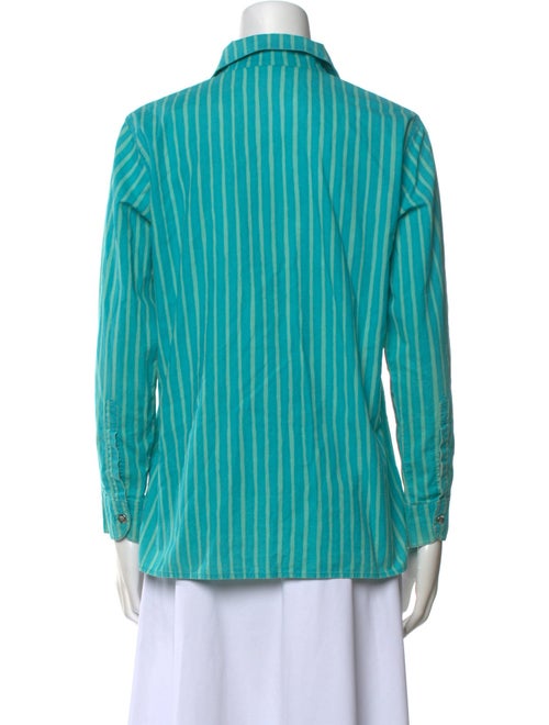 Marimekko Striped Long Sleeve Button-Up Top