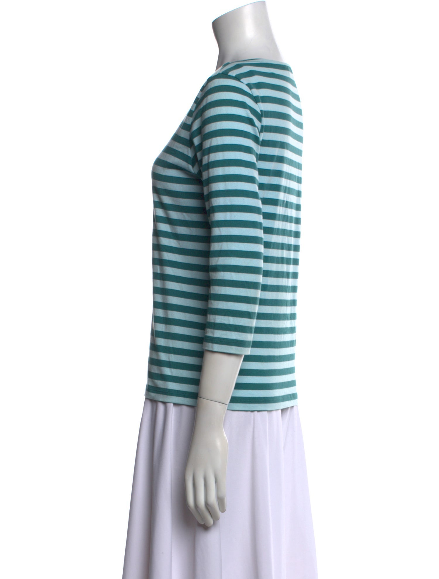Marimekko Striped Bateau Neckline Top