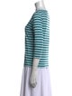 Marimekko Striped Bateau Neckline Top