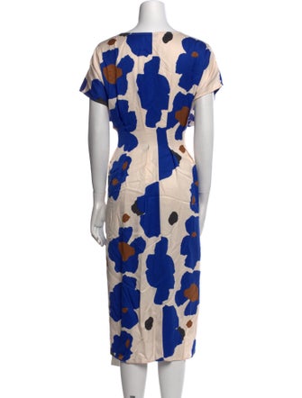 Marimekko Floral Print Midi Length Dress