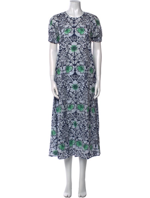Marimekko Floral Print Midi Length Dress