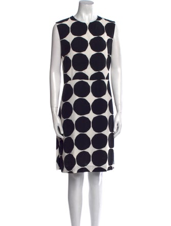Marimekko Polka Dot Print Knee-Length Dress