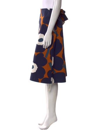 Marimekko Floral Print Knee-Length Skirt