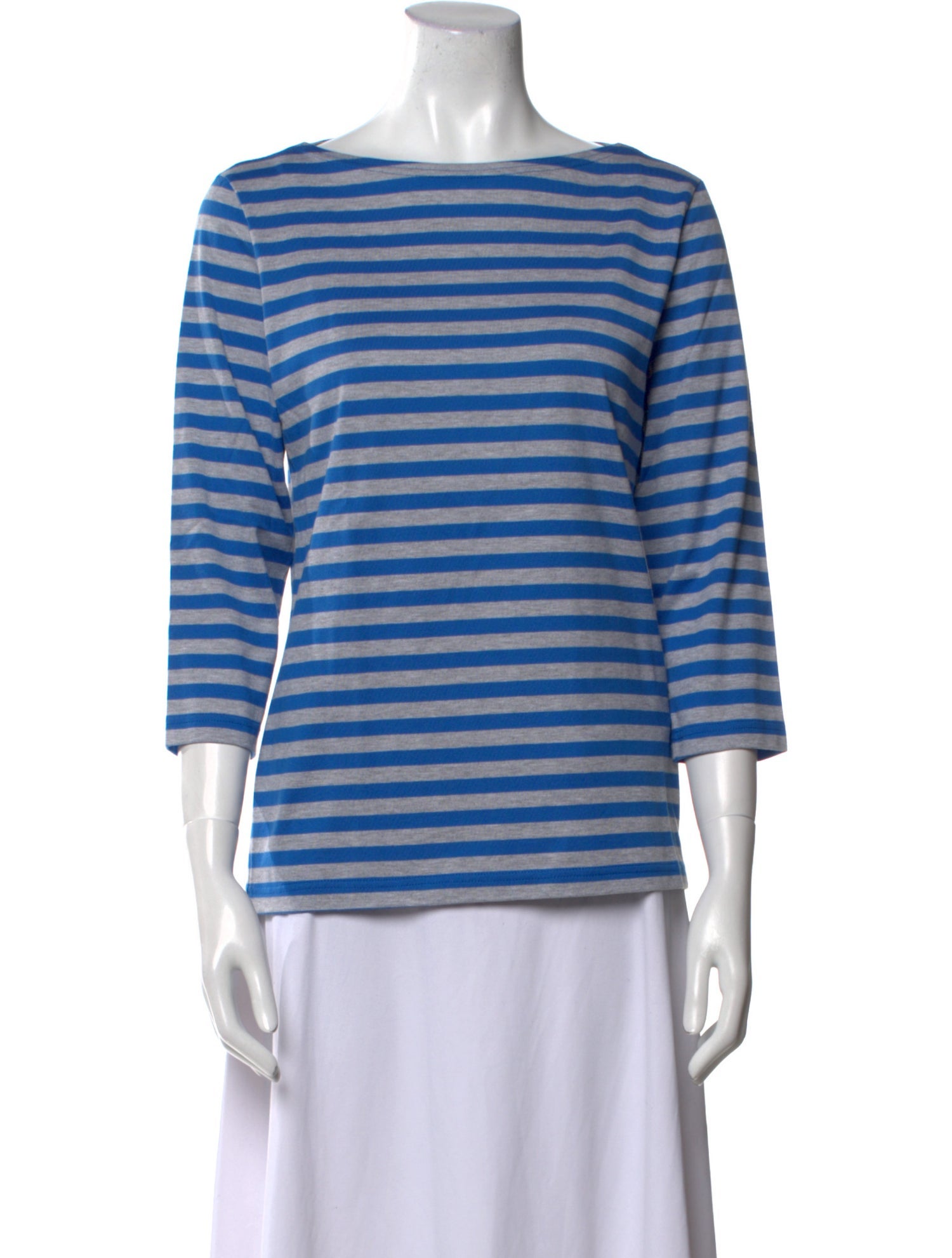 Marimekko Striped Bateau Neckline Top