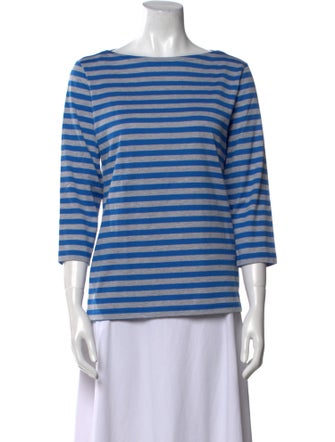 Marimekko Striped Bateau Neckline Top