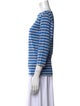 Marimekko Striped Bateau Neckline Top
