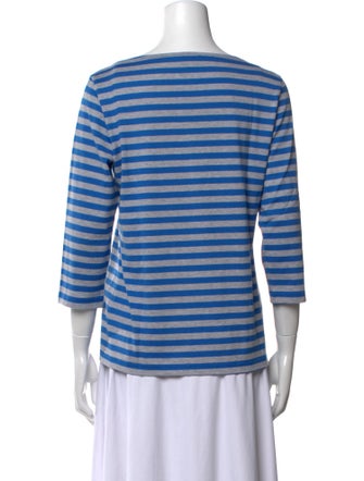 Marimekko Striped Bateau Neckline Top