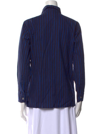 Marimekko Striped Long Sleeve Button-Up Top
