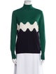 Marimekko Colorblock Pattern Mock Neck Sweater