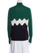 Marimekko Colorblock Pattern Mock Neck Sweater