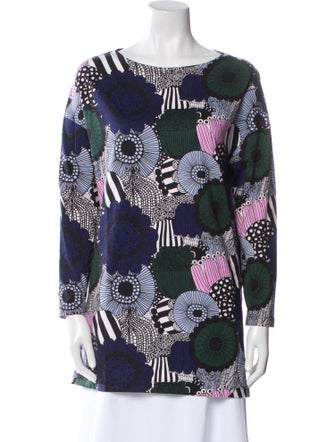 Marimekko Printed Bateau Neckline Tunic