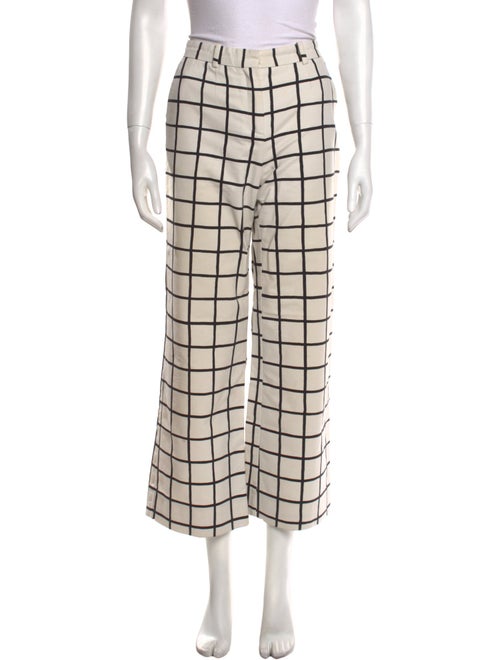 Marimekko Plaid Print Wide Leg Pants