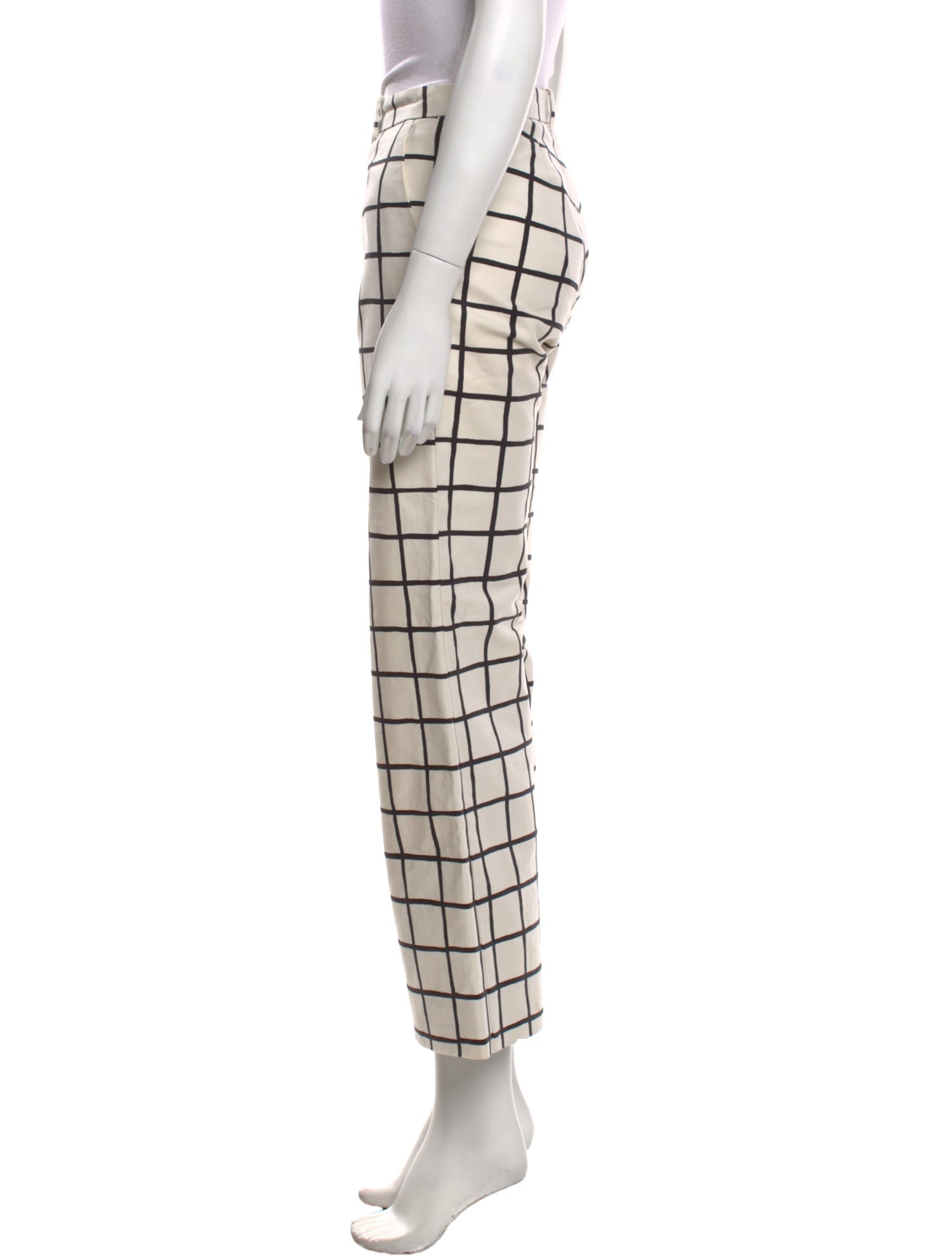 Marimekko Plaid Print Wide Leg Pants