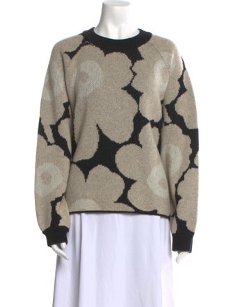 Marimekko Wool Floral Print Sweater