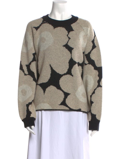 Marimekko Wool Floral Print Sweater