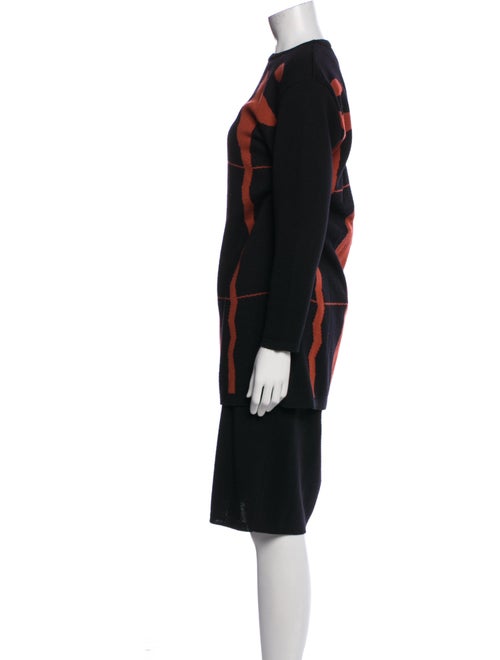 Marimekko Wool Colorblock Pattern Dress Set
