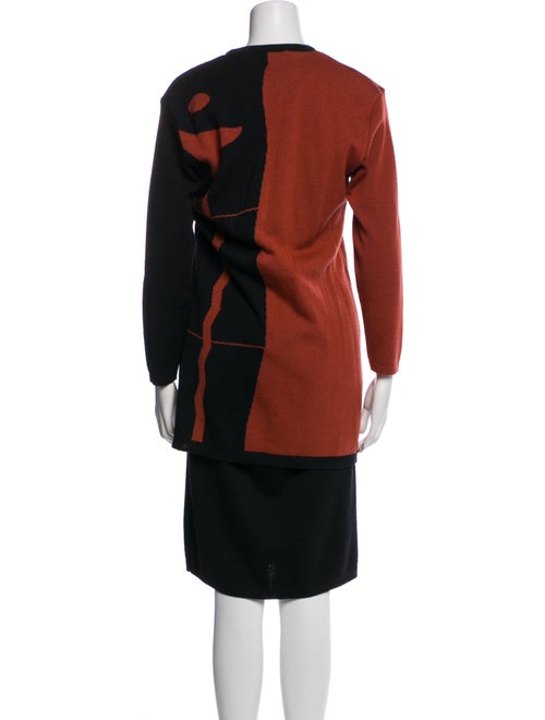 Marimekko Wool Colorblock Pattern Dress Set