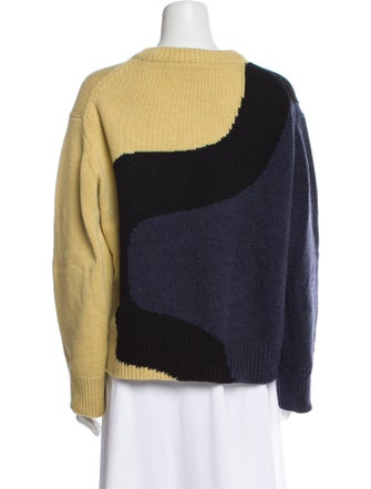 Marimekko Wool Colorblock Pattern Sweater