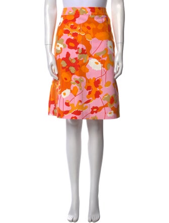 Marimekko Floral Print Knee-Length Skirt