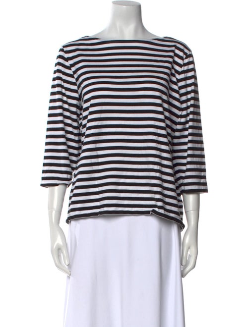 Marimekko Striped Bateau Neckline Top