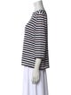 Marimekko Striped Bateau Neckline Top