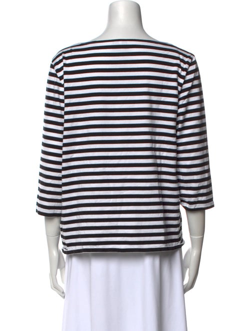 Marimekko Striped Bateau Neckline Top