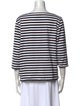 Marimekko Striped Bateau Neckline Top
