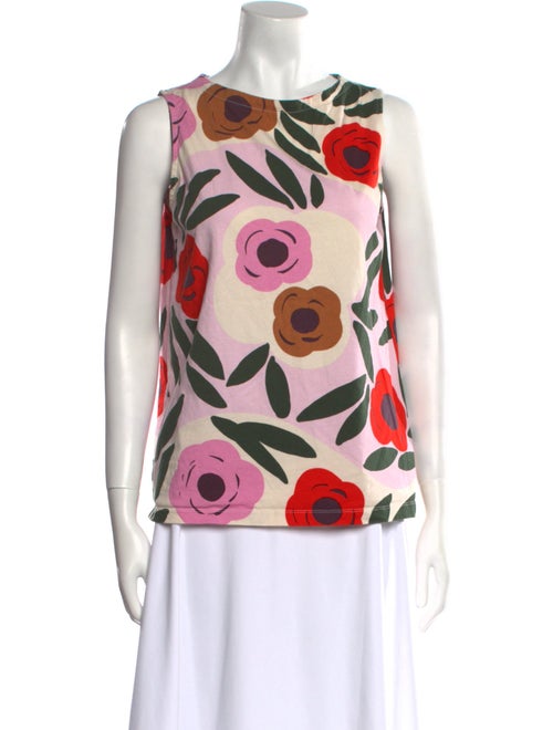 Marimekko Printed Bateau Neckline Blouse