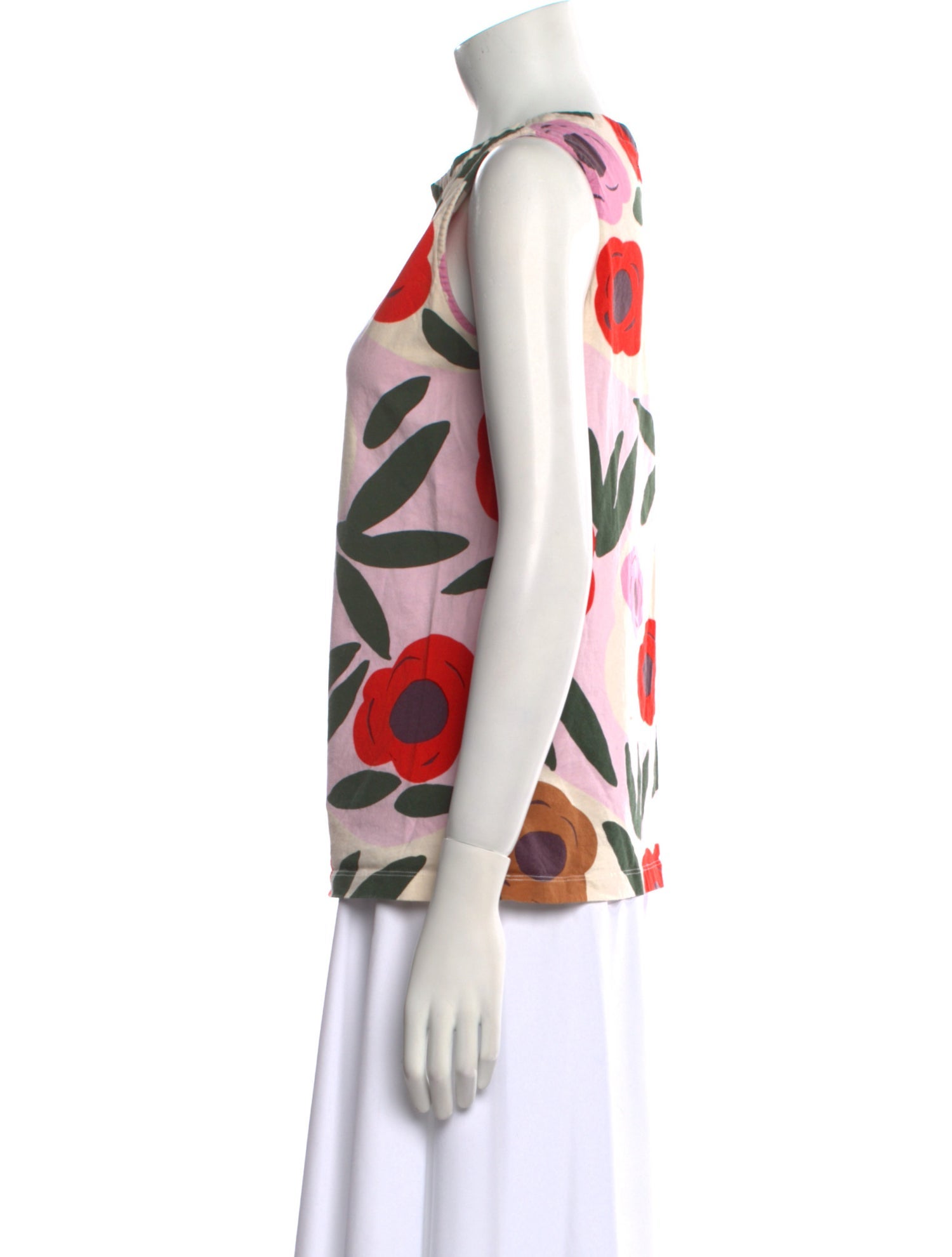 Marimekko Printed Bateau Neckline Blouse