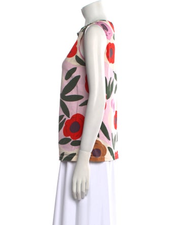 Marimekko Printed Bateau Neckline Blouse