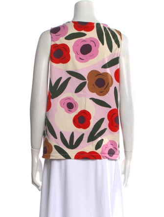 Marimekko Printed Bateau Neckline Blouse