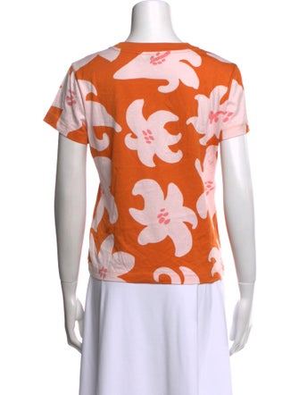 Marimekko Floral Print Crew Neck T-Shirt