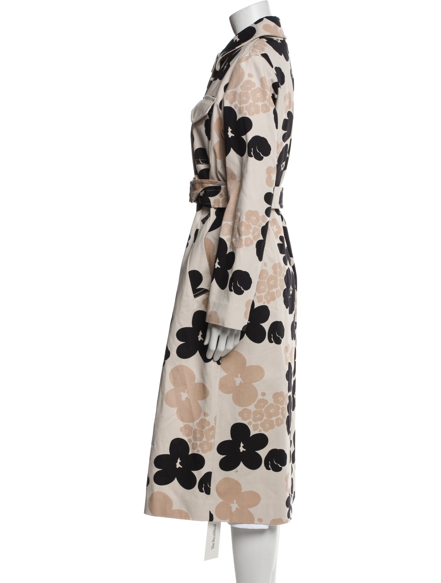 Marimekko Floral Print Trench Coat