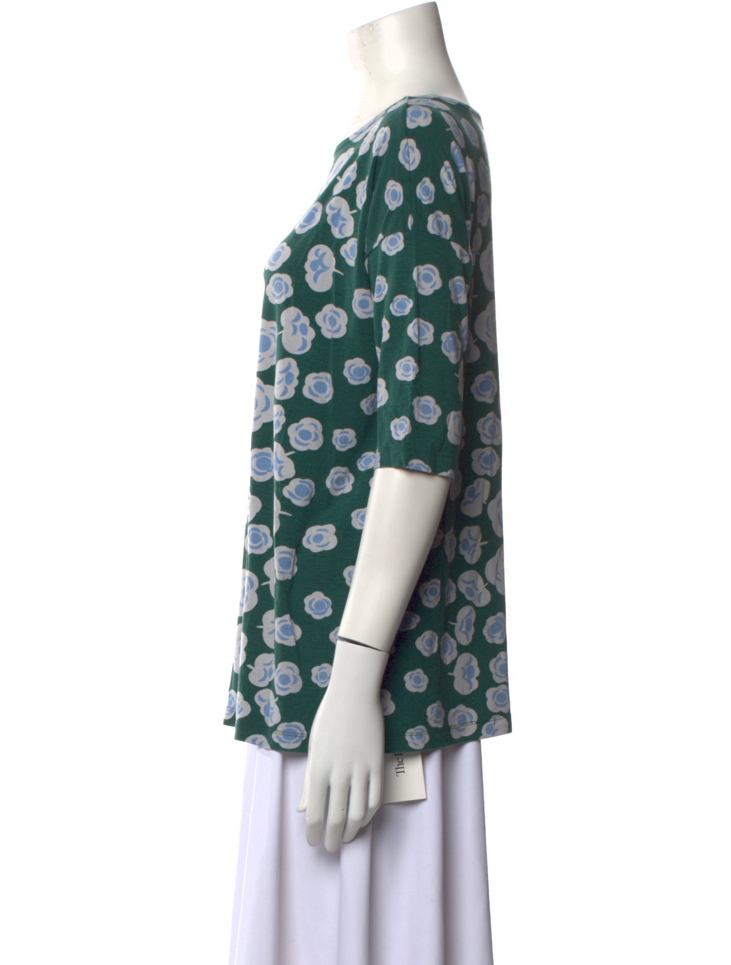 Marimekko Printed Bateau Neckline Blouse