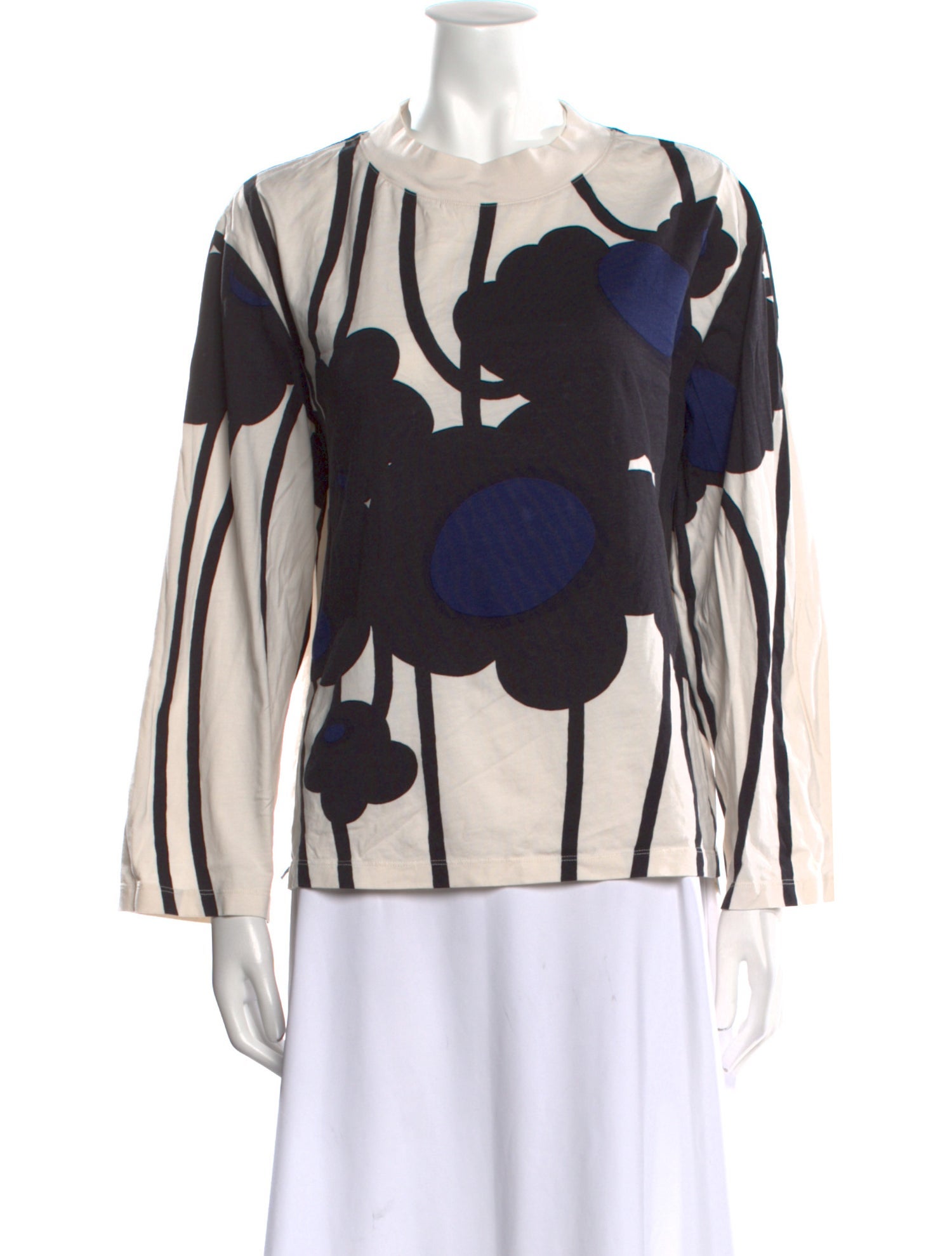 Marimekko Printed Crew Neck Blouse