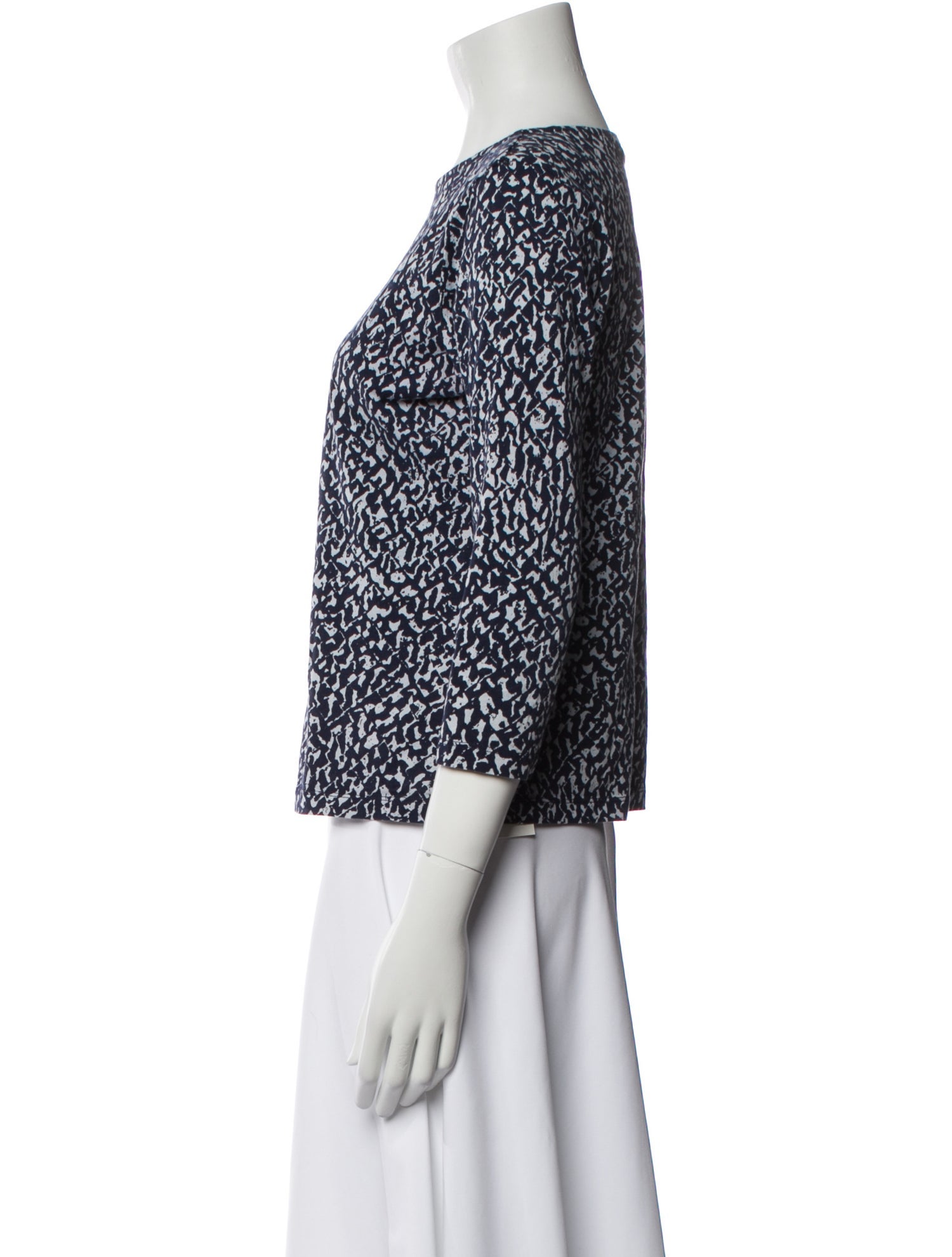 Marimekko Printed Bateau Neckline Top