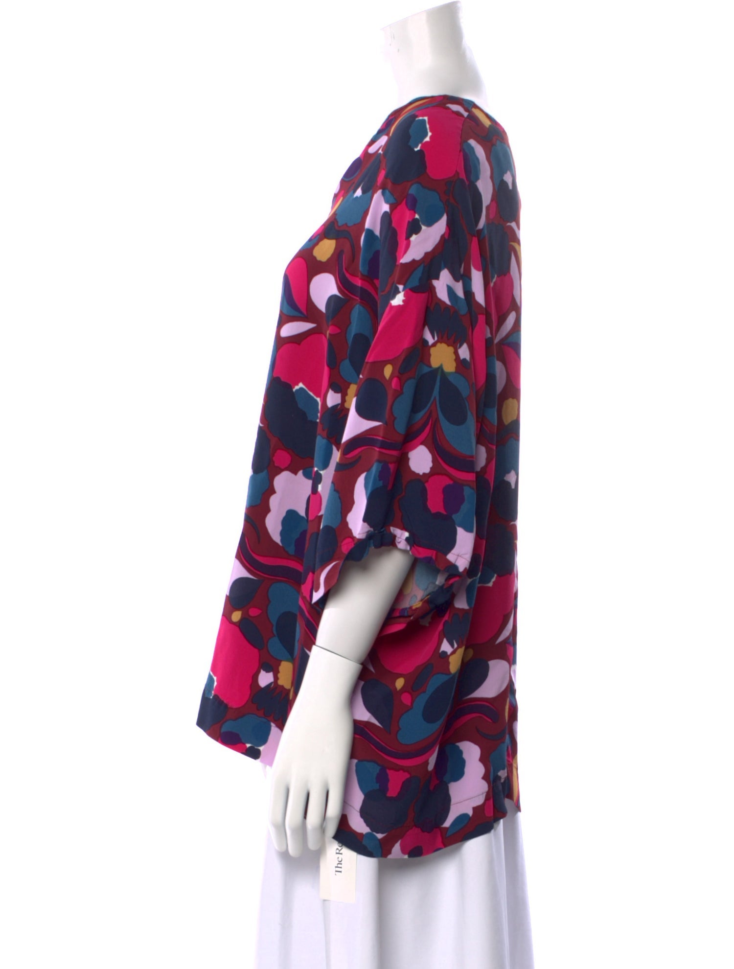 Marimekko Floral Print V-Neck Blouse