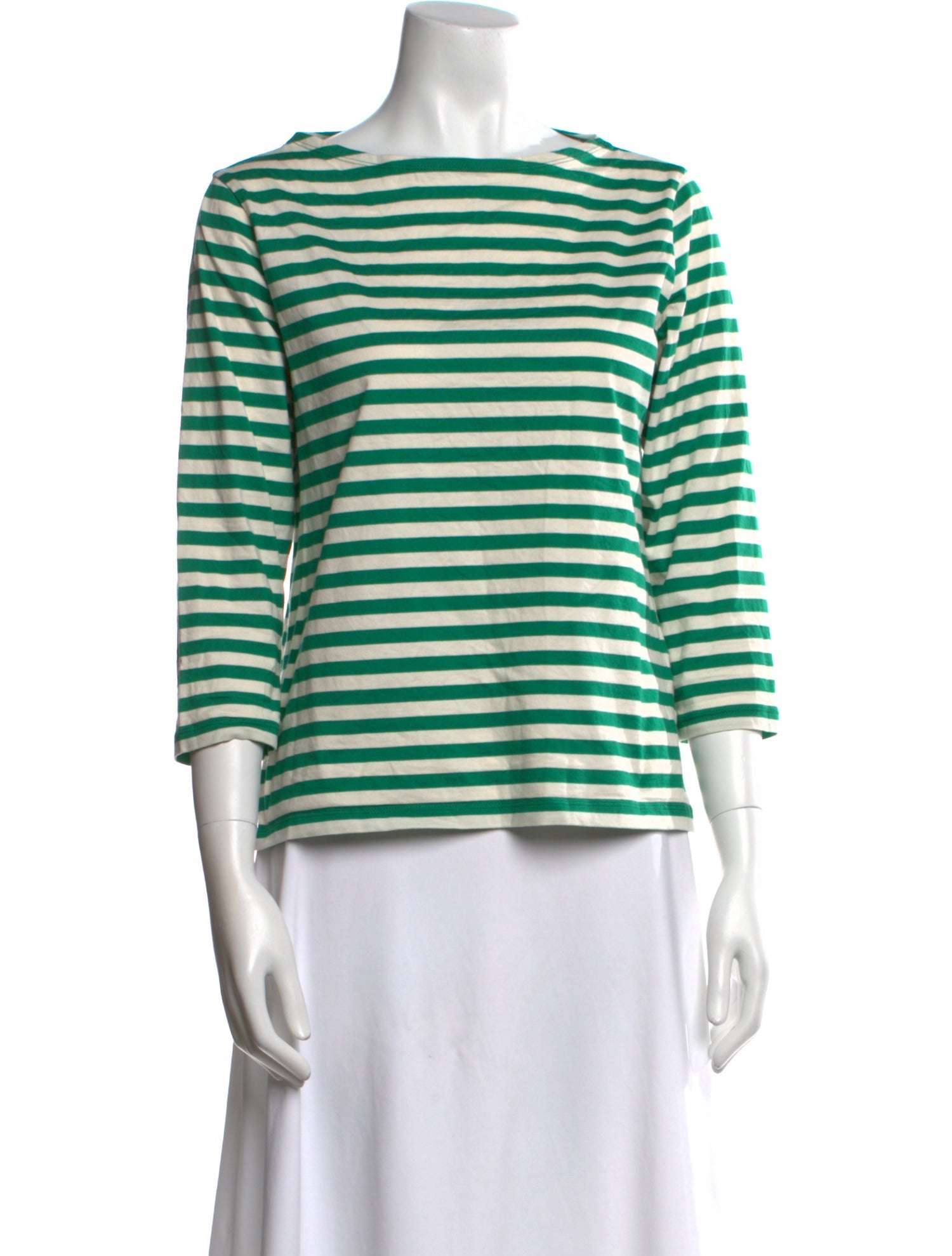 Marimekko Striped Bateau Neckline Top