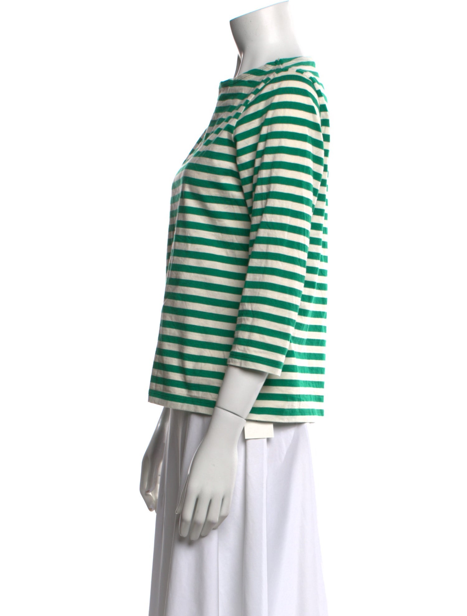 Marimekko Striped Bateau Neckline Top