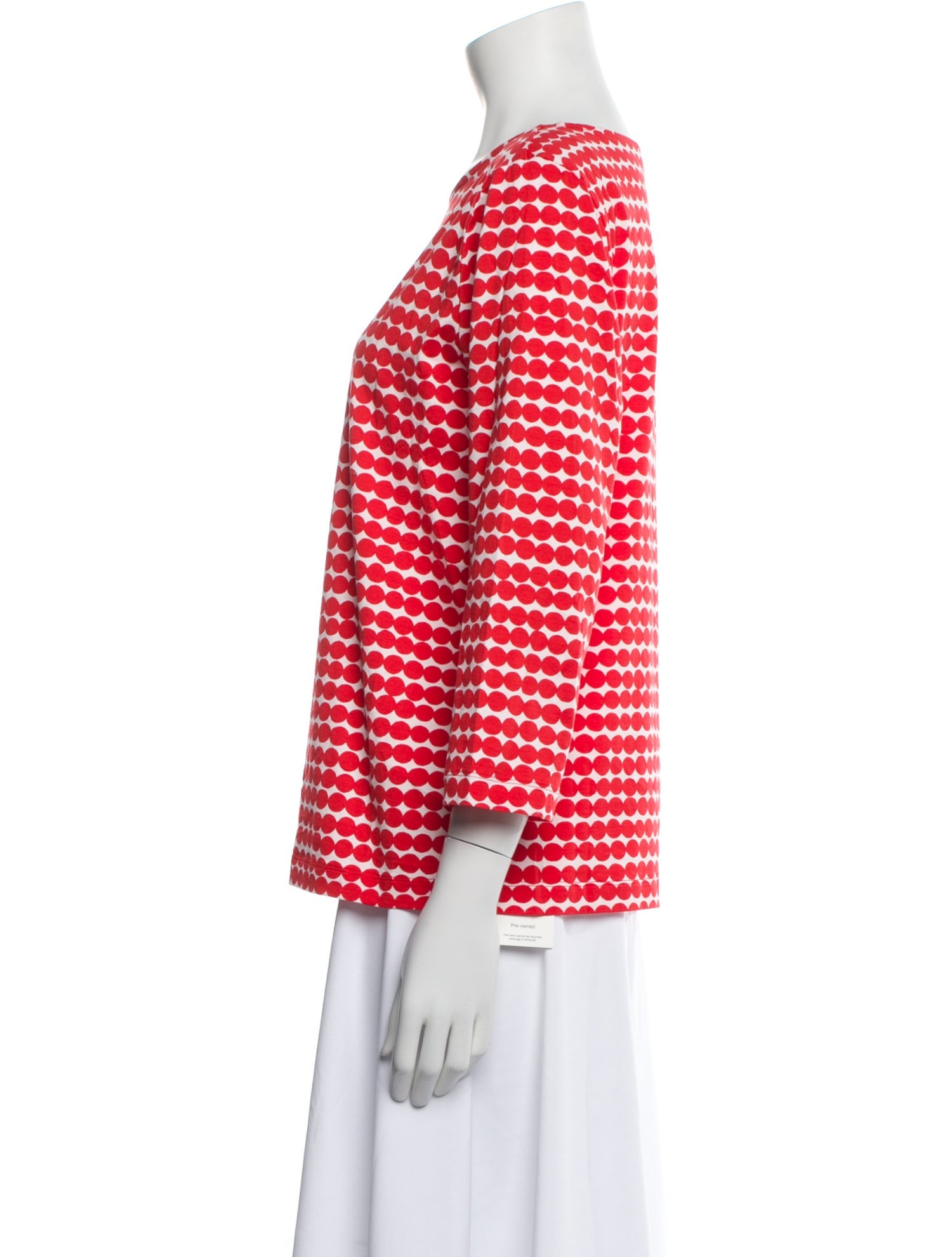 Marimekko Printed Bateau Neckline Blouse
