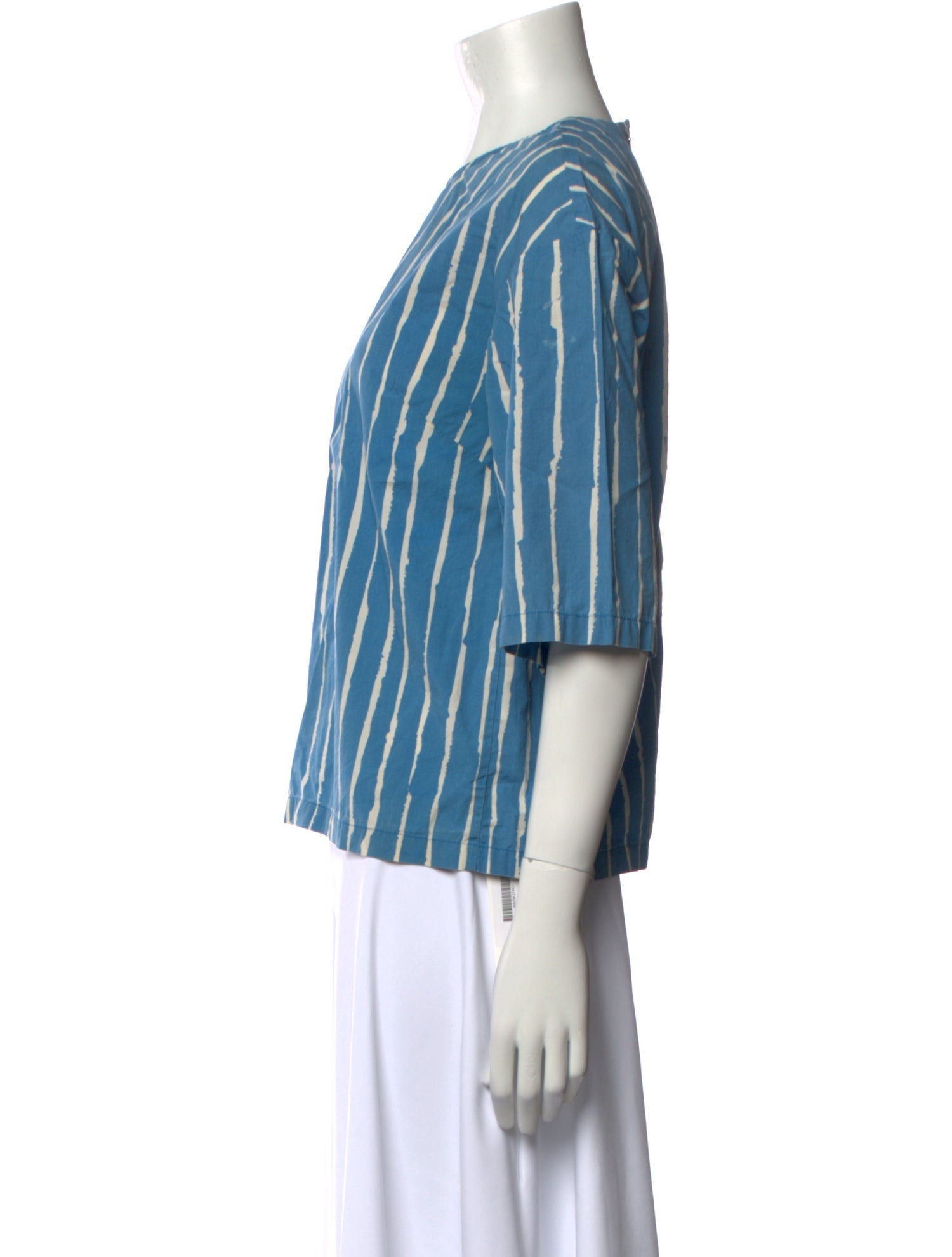 Marimekko Striped Crew Neck Blouse